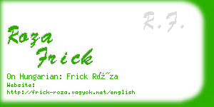 roza frick business card